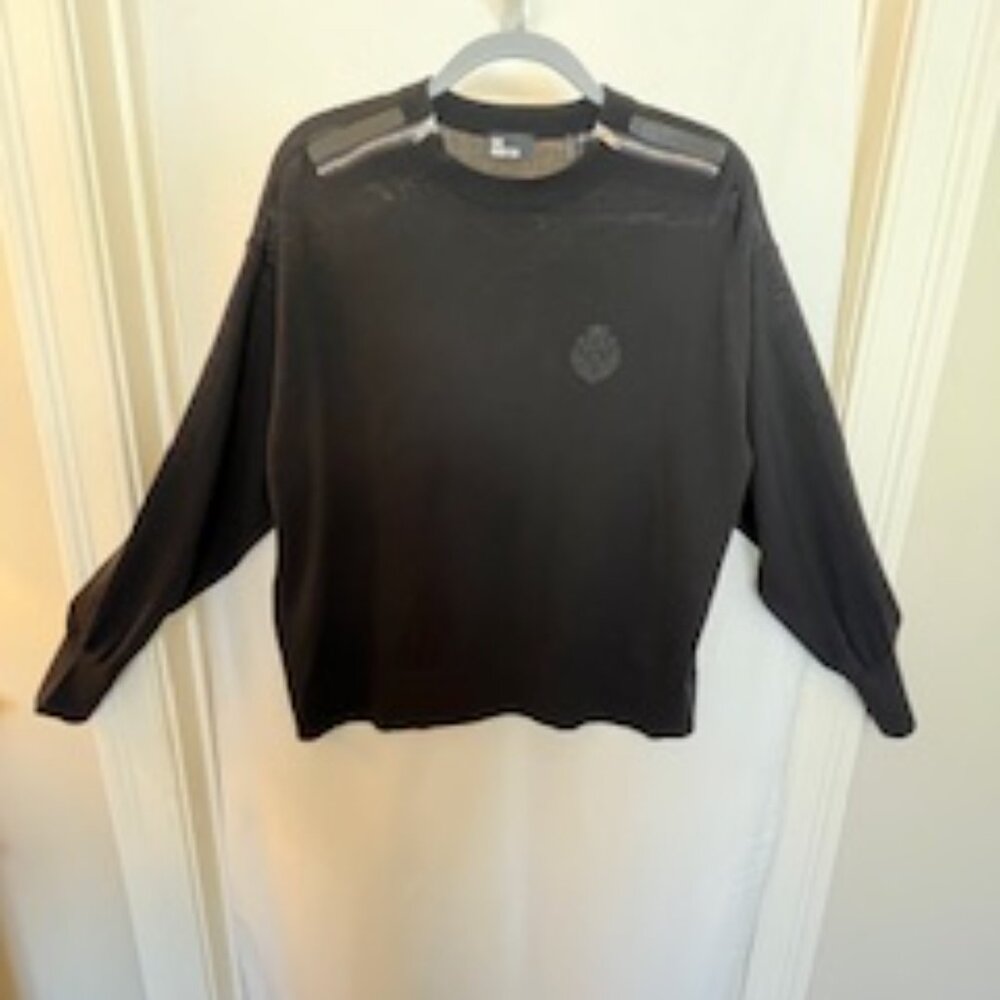 Wool -Black sweater with shoulder zippers -Kooples size Small/medium